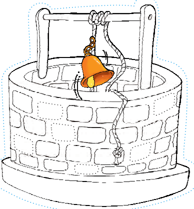 A drawing of a well to be traced