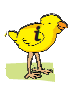 Letters i  written on chick.