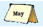A calendar showing the month May.