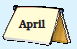 A calendar showing the month April.