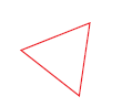 A very small triangle.