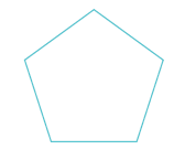 The biggest five sided figure in the row.