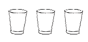 Three glasses.