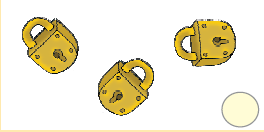 One lock followed by another lock, followed by another lock.