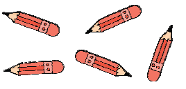 A pencil followed by another pencil, followed by another pencil and one more pencil.