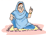 A woman is sitting on a mat showing her one finger.