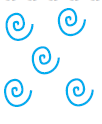 Five spiral designs.
