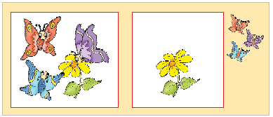 There are three butterflies near a sunflower. Then all the three butterflies flew away from the flower.