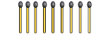 Nine matchsticks.