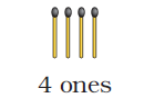 Four matchsticks.
