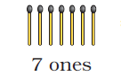 Seven matchsticks.