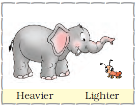 There is an elephant and an ant.