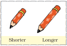 A short pencil and a long pencil.