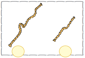 The first image is that of a long rope and the second image is that of the shorter rope.
