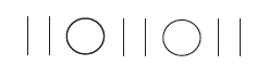 The sequence begins with wo standing lines and then a circle and then the pattern is repeated.