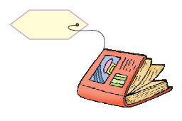 A book with a blank price label attached to it.