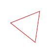 एक बहुत छोटा त्रिकोण। 