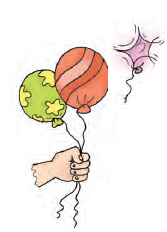 एक गुब्बारा फटा और दो गुब्बारे रह गए। 