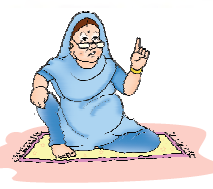 एक महिला चटाई पर बैठी अपनी एक अंगुली दिखा रही है। 