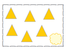 छह त्रिकोण। 