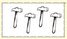 चार हथौड़े। 