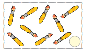 नौ ब्रश।