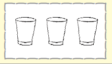 तीन गिलास। 