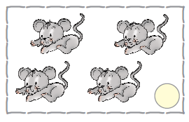 चार चूहे। 