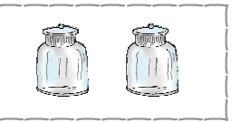 एक खाली कांच का जार उसके बाद दूसरा खाली कांच का जार। 