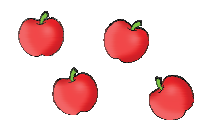 चार सेब। 