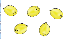 पांच नींबू। 