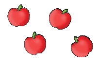 चार सेब। 