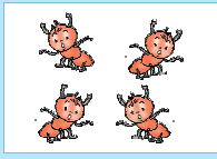 चार चींटियाँ। 