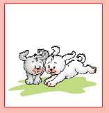 दो और पिल्ले उसकी ओर दौड़ रहे हैं।