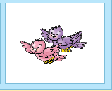 दो पक्षी डाकी की ओर उड़ रहे हैं।