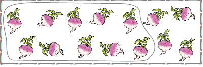 एक बॉक्स में चौदह शलजम होते हैं और दस को उनके चारों ओर एक सीमा बनाकर एक साथ समूहीकृत किया जाता है। 