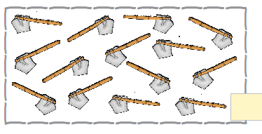 चौदह कुल्हाड़ियाँ हैं। 