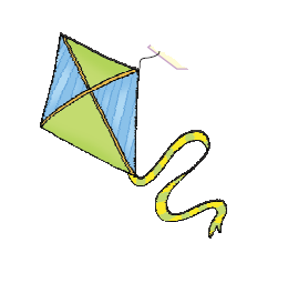 एक पतंग जिसके साथ एक खाली कीमत का लेबल लगा होता है। 