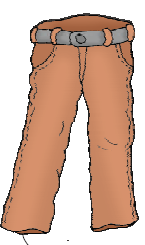 ट्राउजर जिसके साथ खाली कीमत का लेबल लगा हुआ है। 