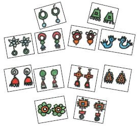 There are twenty four pairs of earrings.