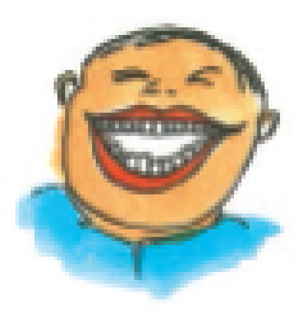 A man showing his teeth.