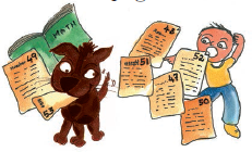 A dog with some torn pages of a book in his mouth. A boy is angry to see the torn pages of the book.