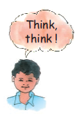 A boys is saying think think.