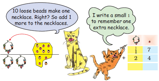 The cats are counting the loose beads to get the total.