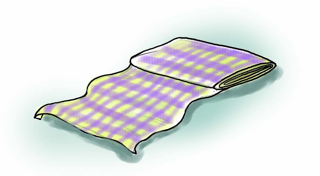 एक कपड़े का रोल।