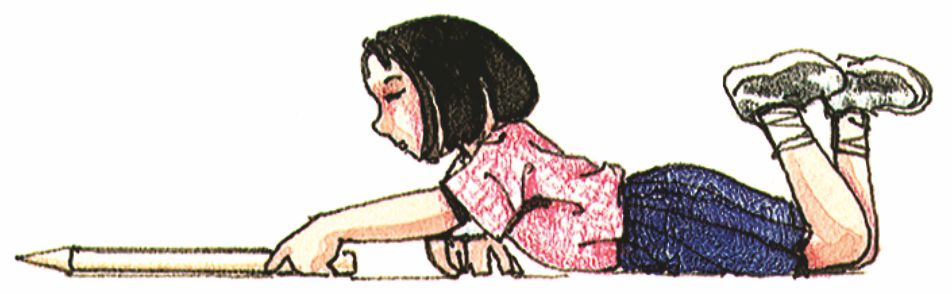 एक लड़की सोने की स्थिति में एक स्टंप रखती है। 