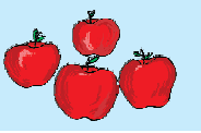 एक सेब के बाद एक सेब और दो और सेब।