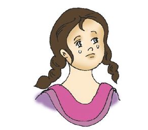 Girl is feeling sad.