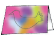 A bird drawn on the greeting card.