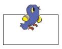 Picture of the bird pasted on the paper.